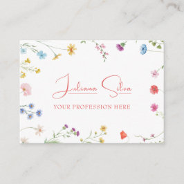 プティフローラ パターン（の模様が）ある 名刺