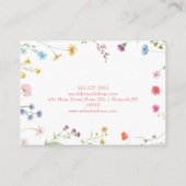 プティフローラ パターン（の模様が）ある 名刺 (裏面)