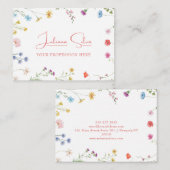 プティフローラ パターン（の模様が）ある 名刺 (正面/裏面)