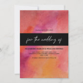 プティモダンットオーキッドウォーターカラーセーブザデート 招待状 (正面)