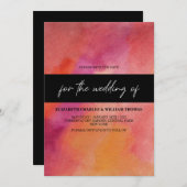 プティモダンットオーキッドウォーターカラーセーブザデート 招待状 (正面/裏面)