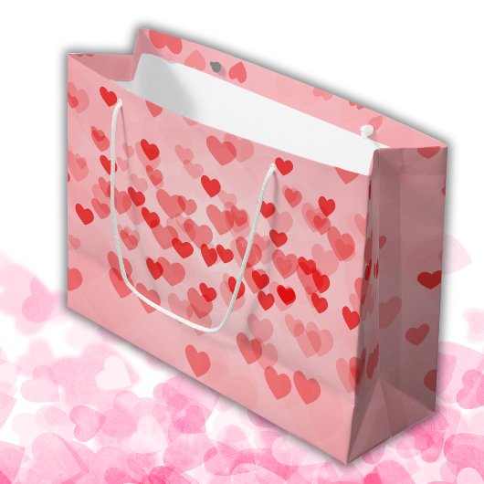 プティTouchハートバレンタイン ラージペーパーバッグ