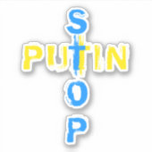 プテストップィング – 戦争なし – 平和 – ウクライナの自由 シール (正面)