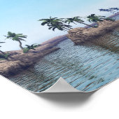 プテラノドン飛んでいる恐竜 – 3D描写 ポスター (角)