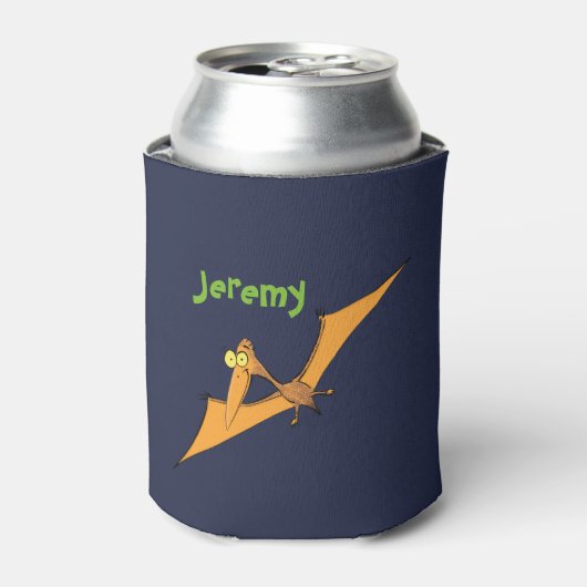 プテロおもしろいダクト恐竜の漫画の缶クーラー 缶クーラー (缶正面)