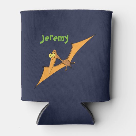 プテロおもしろいダクト恐竜の漫画の缶クーラー 缶クーラー (正面)