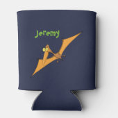 プテロおもしろいダクト恐竜の漫画の缶クーラー 缶クーラー (裏面)