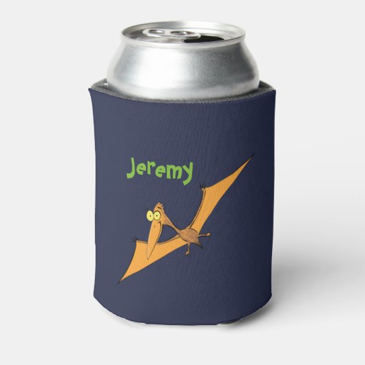 プテロおもしろいダクト恐竜の漫画の缶クーラー 缶クーラー (缶裏面)