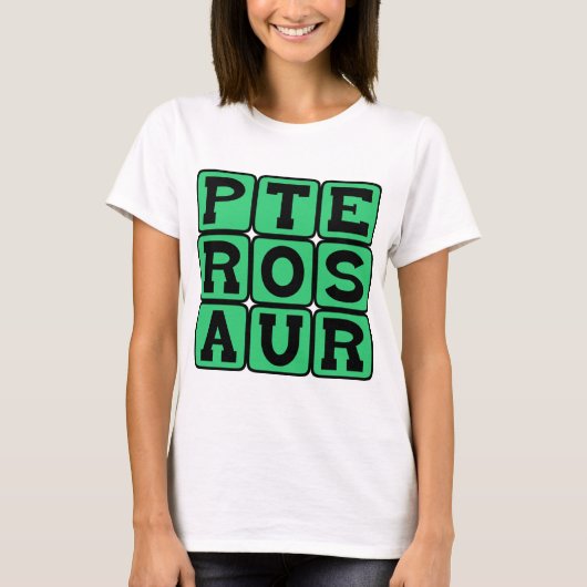 プテロサウルス、空飛ぶ恐竜 Tシャツ (正面)
