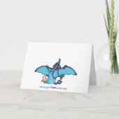 プテロダクチル恐竜の男の子の赤ちゃんシャワーありがとう サンキューカード (裏面)