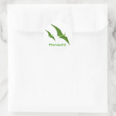 プテロダクティル恐竜シール ラウンドシール (バッグ)