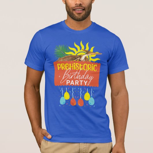 プテロダクティル　古代の誕生日パーティー Tシャツ (正面)