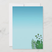 プテ飛んでいるラノドン恐竜ブルースカイ誕生日パーティー 招待状 (裏面)