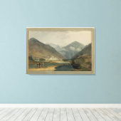 プナカ・ドゾのブータンの元冬の首都 キャンバスプリント (インサイチュ (ウッドフロア))