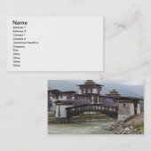 プナハドゾンパレス近くのカンチレバー橋 名刺 (正面/裏面)