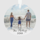 プナルウビーチハワイ2写真+トリップイヤー オーナメント (裏面)