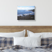 プナルブラックサンドビーチハワイ キャンバスプリント (インサイチュ (寝室))