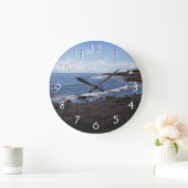 プナルブラックサンドビーチハワイ ラウンド壁時計 (ホーム)