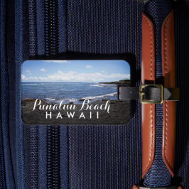プナルブラックサンドビーチハワイ ラゲッジタグ