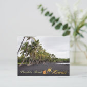 プナルーブラックサンドビーチハワイ ポストカード (スタンド正面)