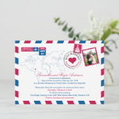 プナ・カナ ドミニカ共和国 エアメール 挙式後受付 招待状 (スタンド正面)