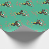 プニーサンタカウスクリスマスホリデークロウ ラッピングペーパー (角)