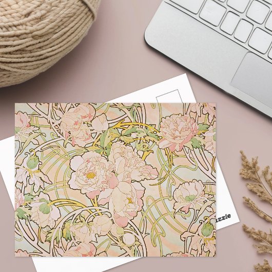 プニーズウォーターカラーアルフォンスミュシャ ポストカード