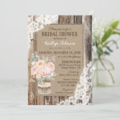 プニーズウッドレース素朴ブライダルシャワー 招待状 (スタンド正面)