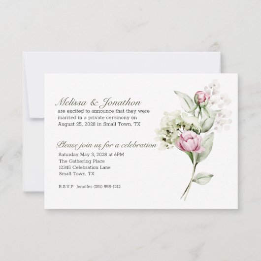 プニーズピンクブルゴーニュフローラたった今結婚しました (裏面)