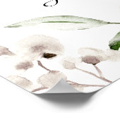 プニーズピンクブルゴーニュフローラブライダルシャワー ポスター (角)