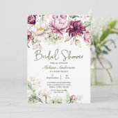 プニーズピンクブルゴーニュフローラブライダルシャワー 招待状 (スタンド正面)