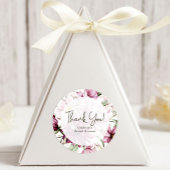 プニーズピンクブルゴーニュフローラ結婚式の引き出物 ラウンドシール