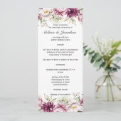 プニーズピンクブルゴーニュフローラ結婚式 プログラム (スタンド正面)