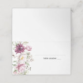 プニーズピンクブルゴーニュ結婚フローラ座席表 プレイスカード (外部開封)