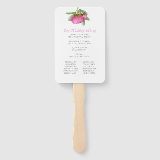 プニーズファン結婚式 プログラム ハンドファン (裏面)