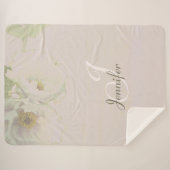 プニーズマウヴモノグラムシェルパブランケット シェルパブランケット (正面(横))