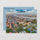 プノンペンカンボジアの空中表示 ポストカード (正面/裏面)