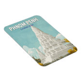 プノンペンカンボジアイラストレーショントラベルアートレトロ マグネット (右側)