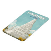 プノンペンカンボジアイラストレーショントラベルアートレトロ マグネット (左側)