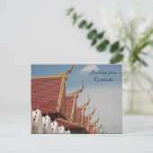 プノンペン屋根 ポストカード (スタンド正面)