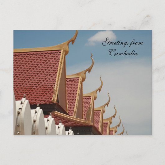 プノンペン屋根 ポストカード (正面)