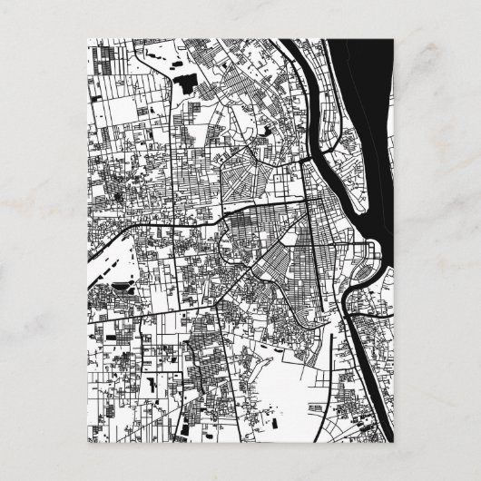プノンペン カンボジア 都市地図 ポストカード (正面)
