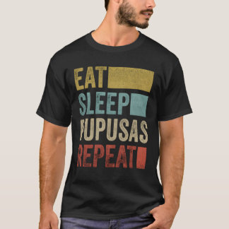 プパサス エルサルバドル料理 プパサス ファミリー 食べる寝る Tシャツ