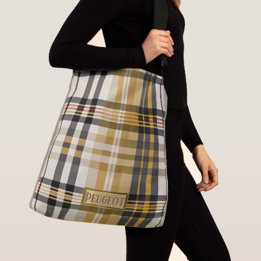 プパーソナライズされたリエレガントド・タンとトープ トートバッグ (クローズアップ)