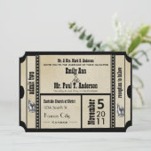 プファンキーレイ結婚ビルチケットスタイル 招待状 (スタンド正面)