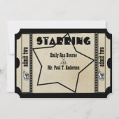 プファンキーレイ結婚ビルチケットスタイル 招待状 (裏面)