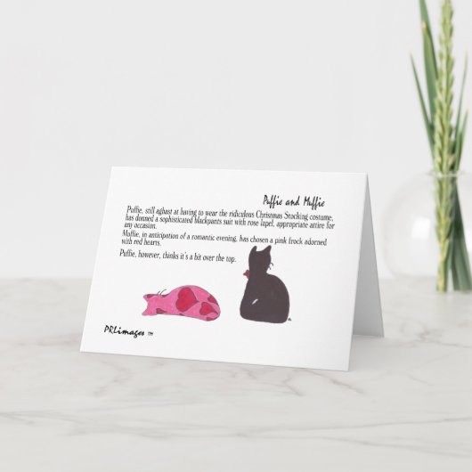 プフィとマフィーのバレンタインカード シーズンカード (正面)