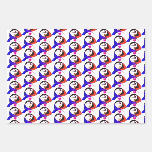 プフィンのラブラッピング紙を大事な行事 ラッピングペーパーシート (正面3)