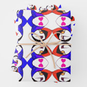 プフィンのラブラッピング紙を大事な行事 ラッピングペーパーシート (インサイチュ)