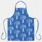 ププルヴィンテージパームツリーハワイアンブルー エプロン (正面)